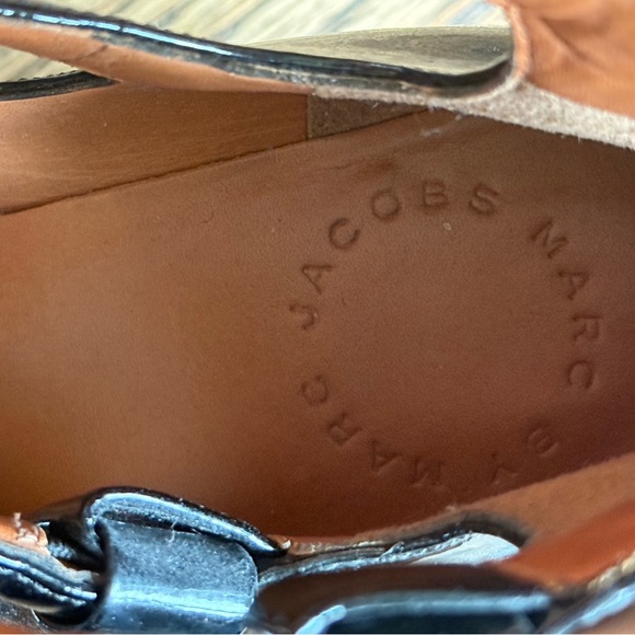 Marc Jacobs Black Patent Seditionary Strappy Heels.  Size 37. - Picture 6 of 10